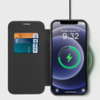 Etui z klapką do iPhone 12, RFID Wallet MagSafe z ochroną aparatu, czarne