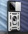 Etui pancerne do Realme GT 7 Pro, CamShield Slide, srebrne