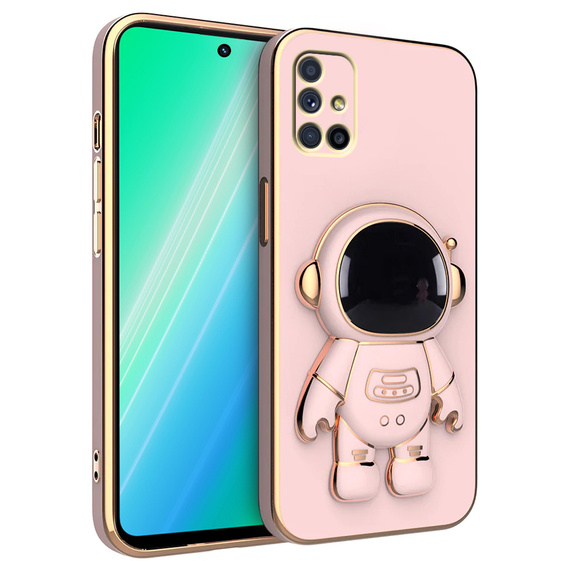 Etui do Samsung Galaxy M51, Astronaut, różowe rose gold