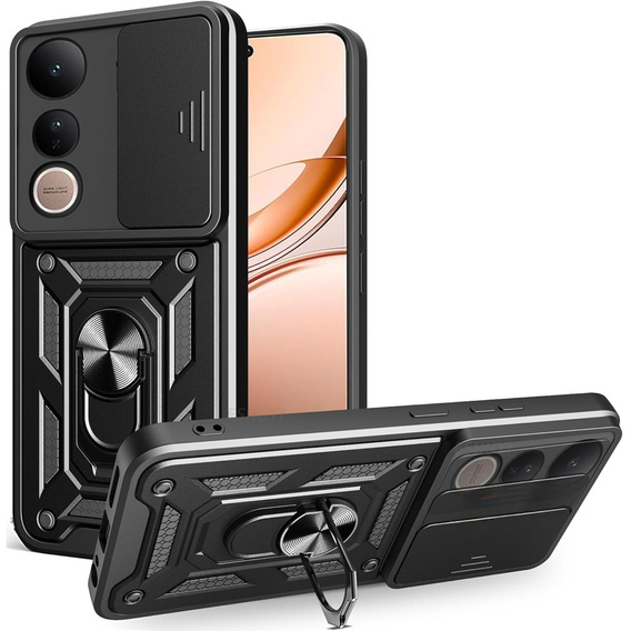 Etui pancerne do Vivo V50 Lite 4G / 5G, CamShield Slide, czarne