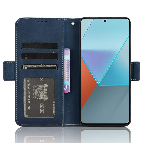 Etui z klapką do Xiaomi Redmi Note 13 Pro 5G, Card Slot, niebieskie