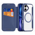 Etui z klapką Dux Ducis do iPhone 17, Skin X Pro, do MagSafe, granatowe