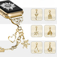Kobieca bransoleta do Apple Watch 1/2/3/4/5/6/7/8/9/10/11/SE Ultra 1/2/3 42/44/45/46/49mm - Złota