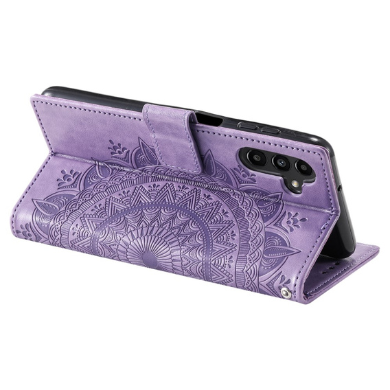 Etui z klapką do Samsung Galaxy A34 5G, Mandala, fioletowe