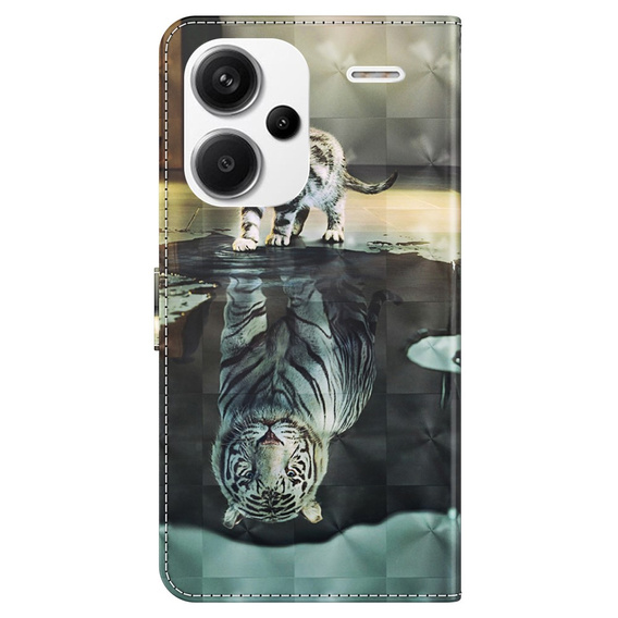 Etui z klapką do Xiaomi Redmi Note 13 Pro+, Wallet, Cat & Tiger
