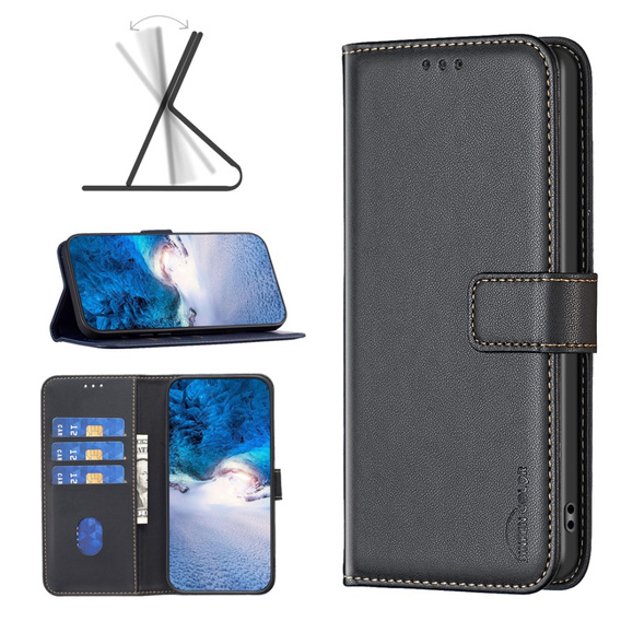 Etui z klapką do Samsung Galaxy A35 5G,BINFEN Wallet, czarne