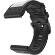 Pasek Silikonowy do Garmin Fenix 5X/6X/7X, Biały / Czarny