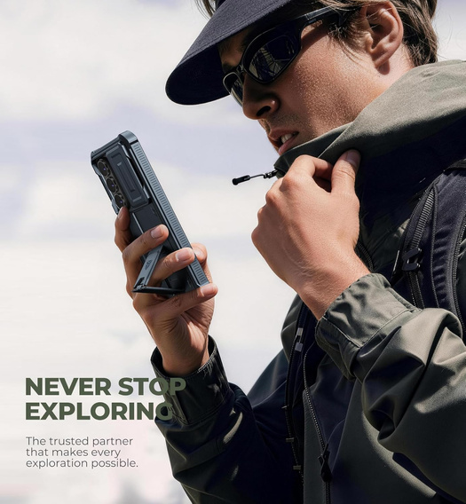 Etui pancerne do Samsung Galaxy S26 Ultra, Dexnor Full Body (Two Frames), niebieskie