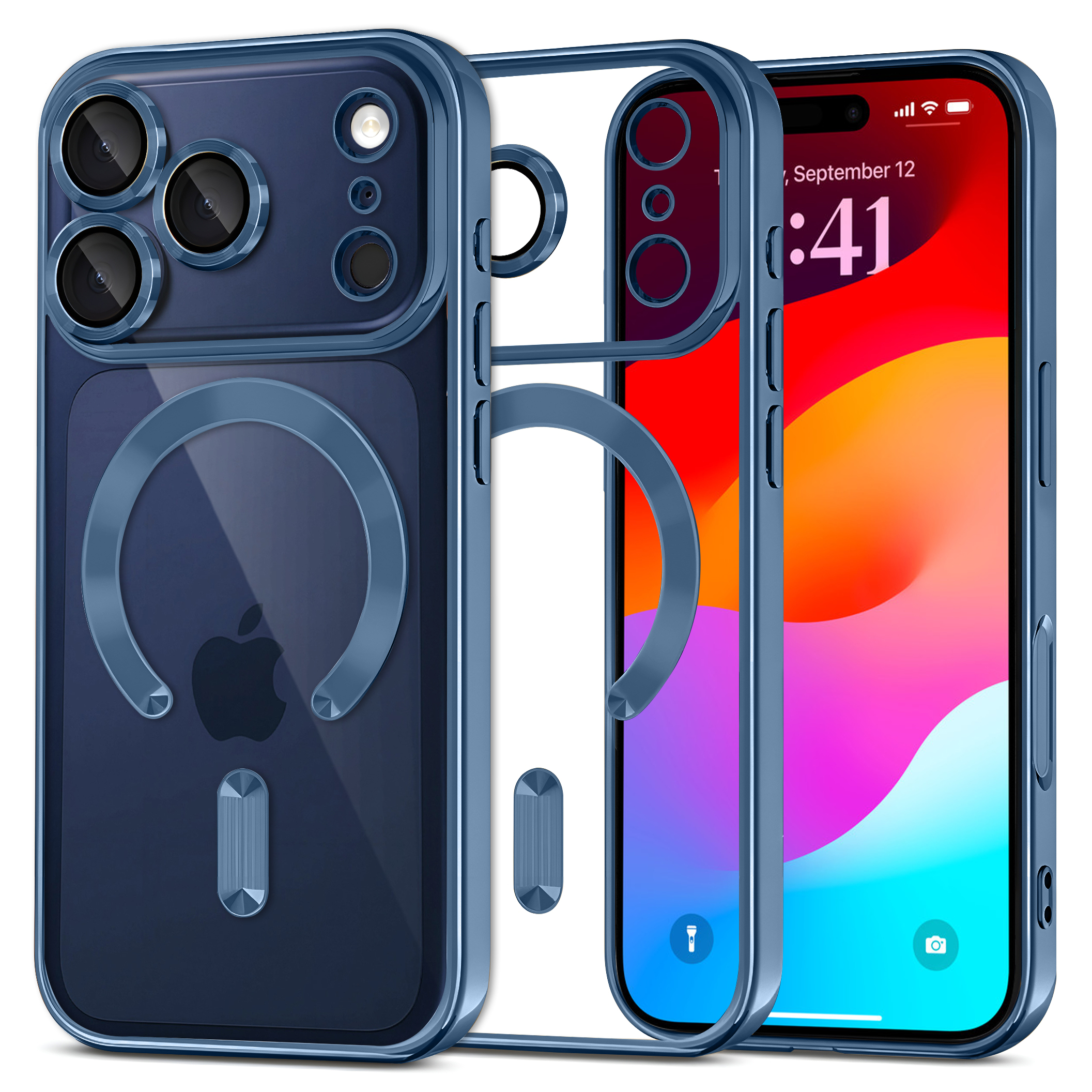 Etui do iPhone 17 Pro Max Electro MagSafe – niebieskie