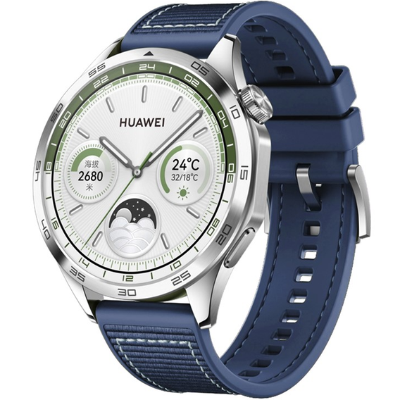 Pasek silikonowo nylonowy Uniwersalny 22mm, Niebieski