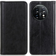 Etui z klapką do OnePlus 11 5G, Split Leather, czarne