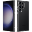 Zestaw Etui do Galaxy S24 Ultra, Fusion Hybrid, przezroczyste + 2x Szkło na ekran z ramką do montażu