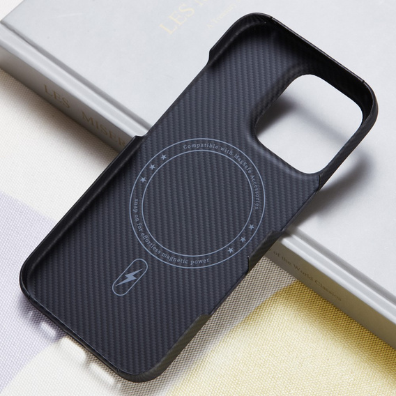 Etui do iPhone 16 Pro, 600D Aramid Fiber Cover, czarne