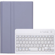 Etui z klawiaturą do Samsung Galaxy Tab A11, Leather Pen Slot, fioletowe