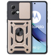 Etui pancerne do Motorola Moto G84 5G, CamShield Slide, złote