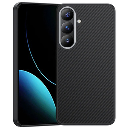 Etui BENKS Kevlar Armor PRO do Samsung Galaxy S25, Carbon Fiber 600D A043, do MagSafe, czarne