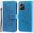 Etui z klapką do Xiaomi Redmi Note 12 4G, Mandala Flower, niebieskie