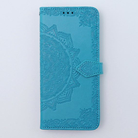 Etui z klapką do Motorola Moto G54 5G, Mandala, niebieskie