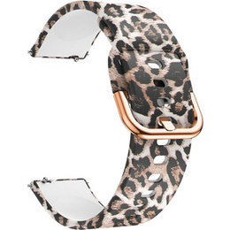 Pasek Silikonowy Uniwersalny 22mm, Brown Leopard