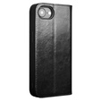 Etui z klapką do iPhone 16E, QIALINO Leather Wallet, czarne