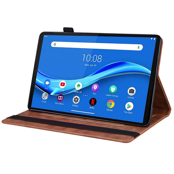 Etui do Lenovo Tab M10 Plus 10.6 Gen 3 TB-125F TB-128F, Classic, z miejscem na rysik, brązowe