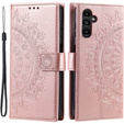 Etui z klapką do Samsung Galaxy A34 5G, Mandala, różowe rose gold