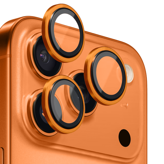 2x Szkło na aparat ERBORD OPTIK Pro do iPhone 17 Pro / 17 Pro Max, pomarańczowe