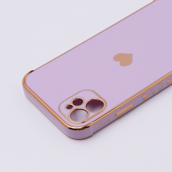 Etui do Apple iPhone 11, Electro heart, fioletowe