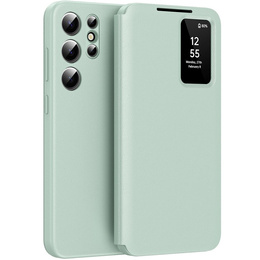 Etui z klapką do Samsung Galaxy S24 Ultra, Smart View Wallet, zielone