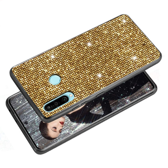 Etui do Huawei P30 Lite, Sparkle Case, Złote