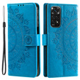 Etui z klapką do Xiaomi Redmi Note 11/11S, Mandala, niebieskie