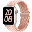 Pleciony Pasek Nylonowy z Klamrą do Apple Watch 1/2/3/4/5/6/7/8/9/10/11/SE 38/40/41/42mm – Różowy