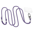 Smycz do telefonu Spigen Crossbody Strap + Wrist Strap + ConTag, fioletowa