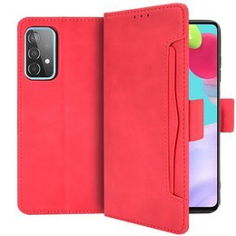 Etui z klapką do Samsung Galaxy A52 / A52s, Card Slot, czerwone