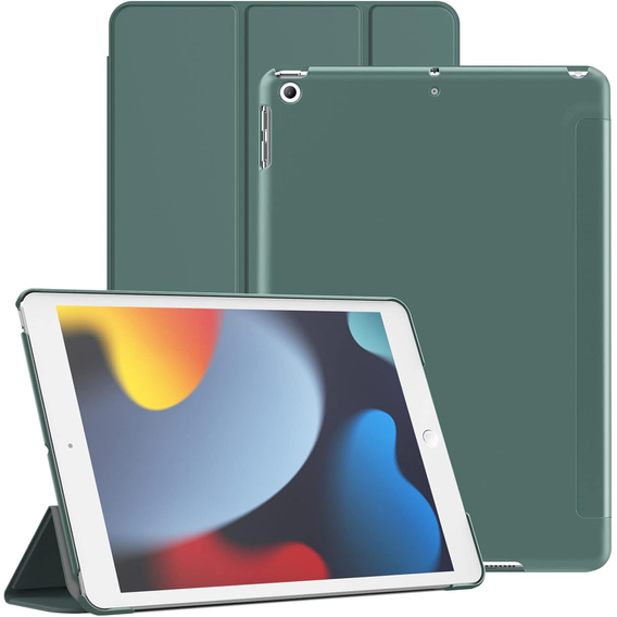 Etui do iPad 10.2" 2021/2020/2019 (9/8/7 gen.), Smartcase, ciemnozielone