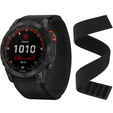 Pasek Nylonowy do Garmin Fenix 3/3HR/5X/6X/6X Pro/7X/7X Solar, Czarny