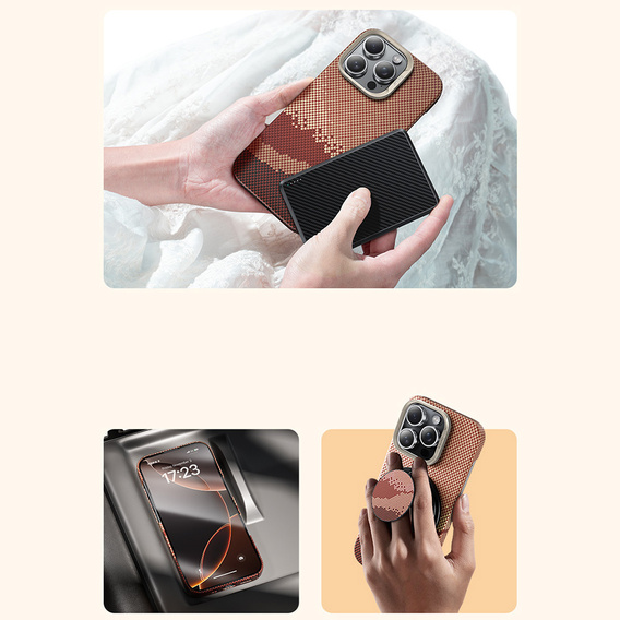 Etui Benks Magnetic Golden Tide Kevlar 600D do iPhone 16 Pro – złoty