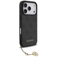 Etui GUESS do iPhone 17 Pro, 4G Charms Collection Hardcase, do MagSafe, czarne