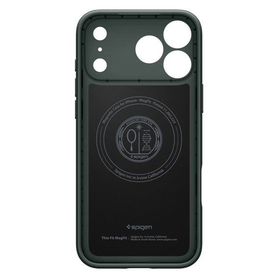 Etui Spigen do iPhone 17 Pro Max, Thin Fit Mag MagSafe, Abyss Green