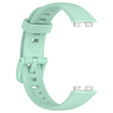 Pasek Silikonowy do Huawei Band 8 / Huawei Band 9 / Huawei Band 10, Jasnozielony, Fioletowy