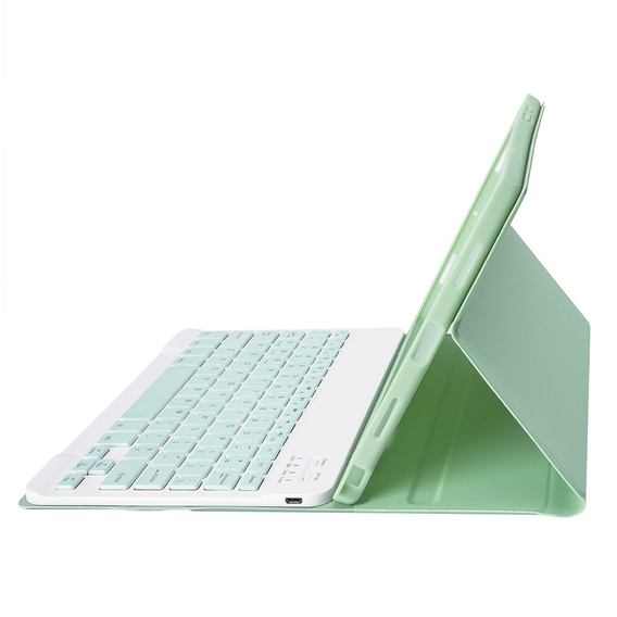 Etui z klawiaturą do iPad 10.9" 2022 (10 gen.) / iPad 11" 2025 A16 (11 gen.), Pen Slot, jasnozielone