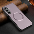Etui do Samsung Galaxy S24 FE, Leather Hybrid MagSafe, fioletowe