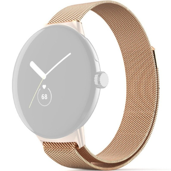 Pasek Bransoleta Milanese do Google Pixel Watch 1 / 2 / 3 41mm, Różowe złoto