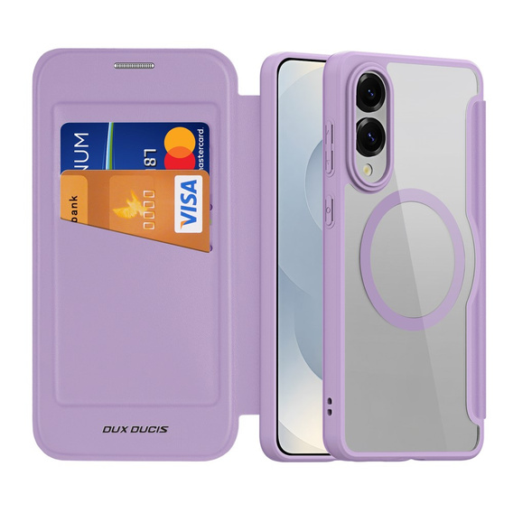 Etui Dux Ducis do Samsung Galaxy S25 Edge, Skin X Pro, MagSafe, fioletowe