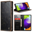 Etui z klapką CASEME do Samsung Galaxy A52/A52s, Waxy Textured, kawowe