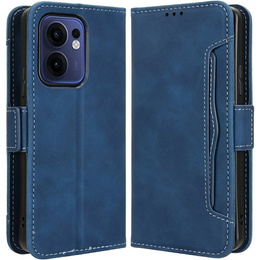 Etui z klapką do Oppo Reno 13F / Oppo Reno 13FS, Card Slot, granatowe