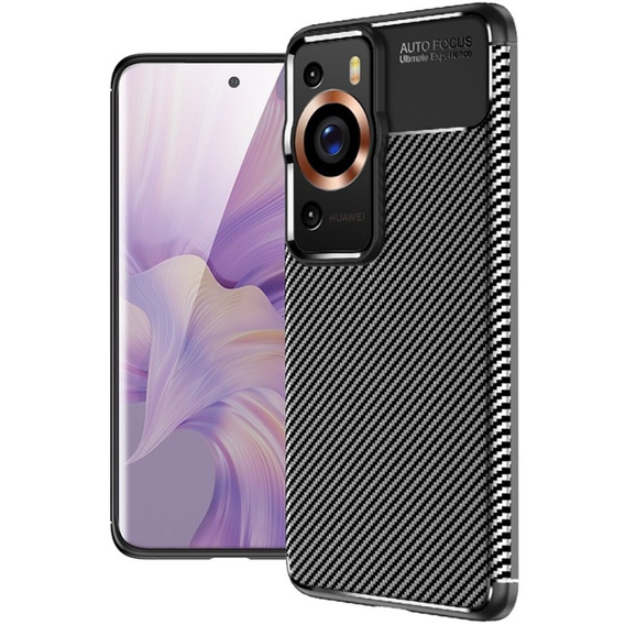 Etui do Huawei P60 Pro, Carbon Gel, czarne