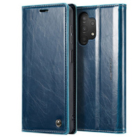 Etui z klapką CASEME do Samsung Galaxy A13 4G/5G / A04S, Waxy Textured, niebieskie