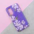 Etui do Samsung Galaxy A14 4G/5G, Suritch Full Body Flowers, fioletowe