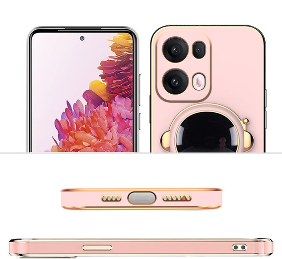 Etui do Oppo Reno 13 Pro, Astronaut, różowe